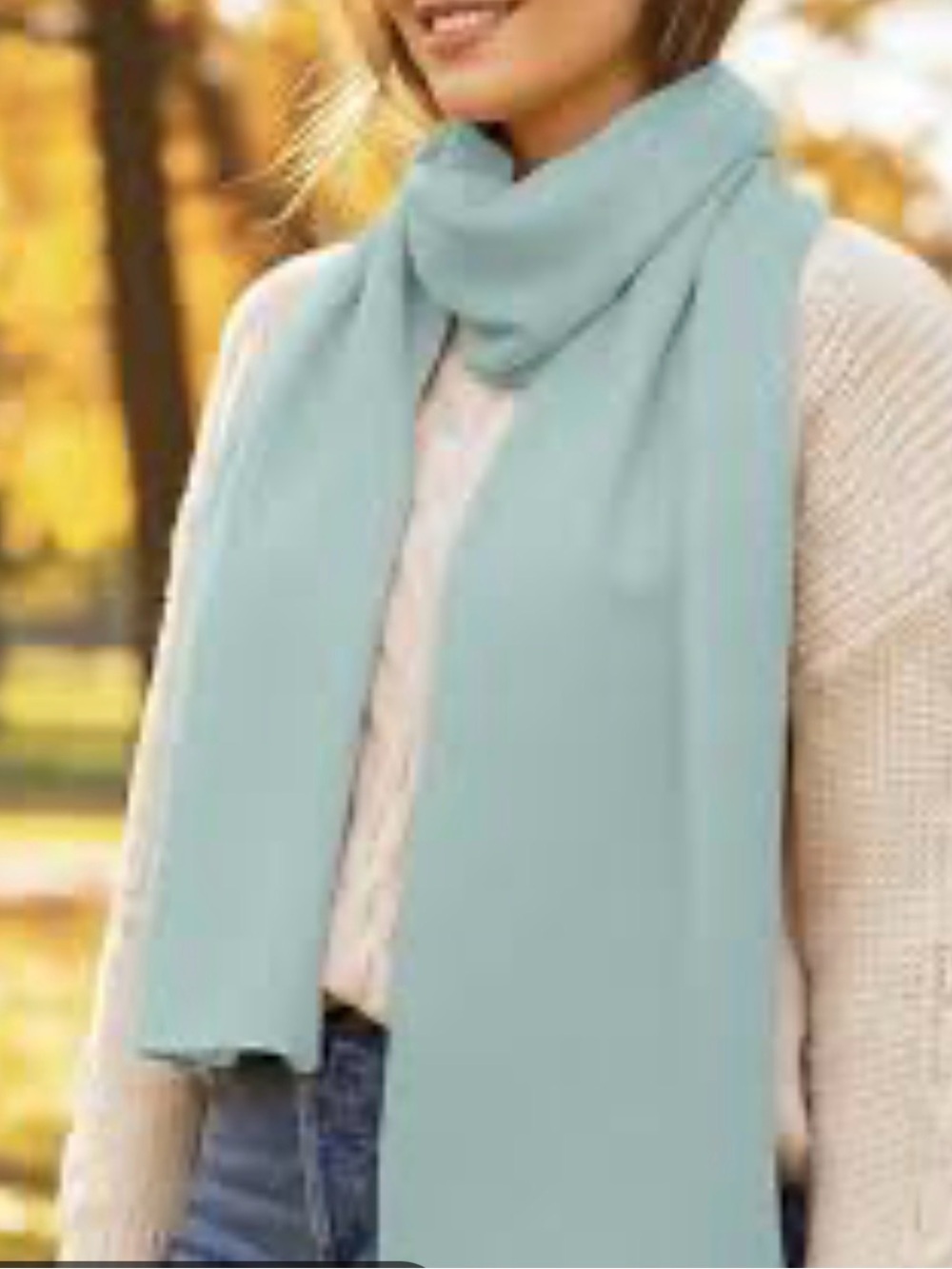 Vince Light Aqua Scarf Wrap